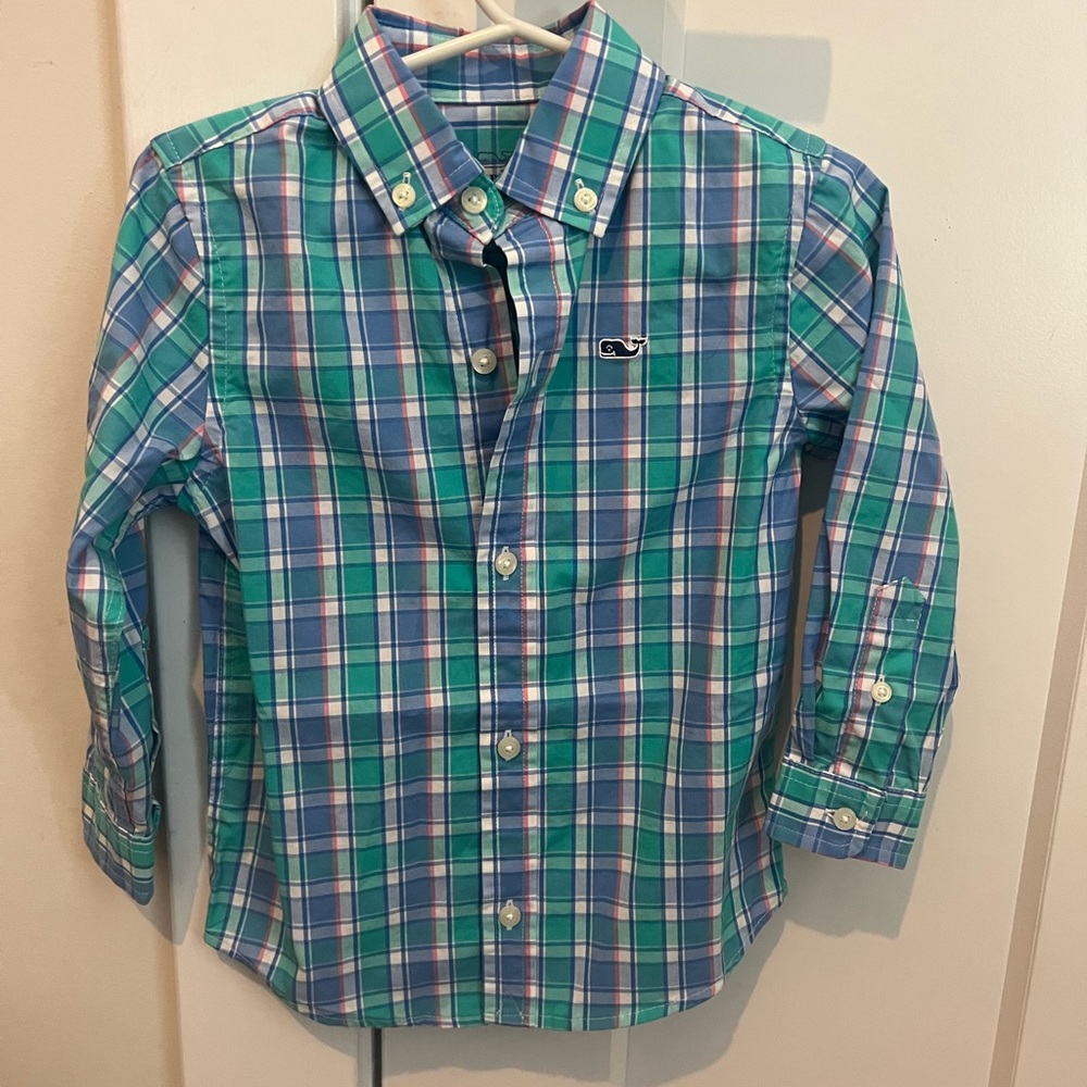 Vineyard Vines Toddler Plaid Button-Down 2T